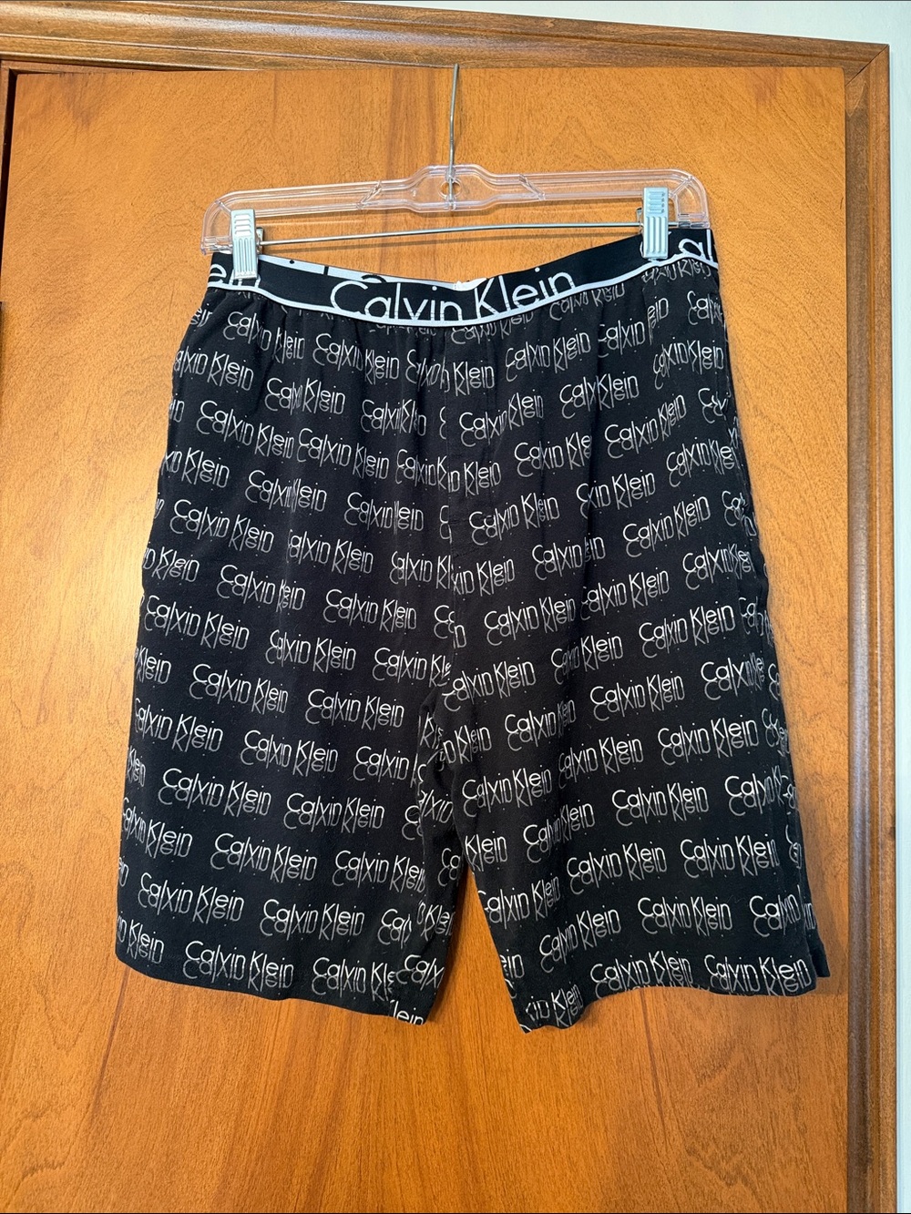 Calvin Klein Black Sleeping Shorts with White Logo
